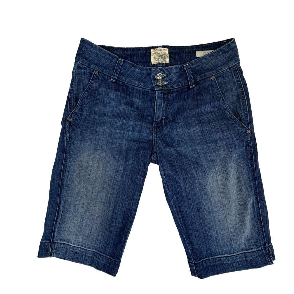 Dylan George Andi Bermuda Women's Shorts Sz 27 Denim Stretch Made in USA